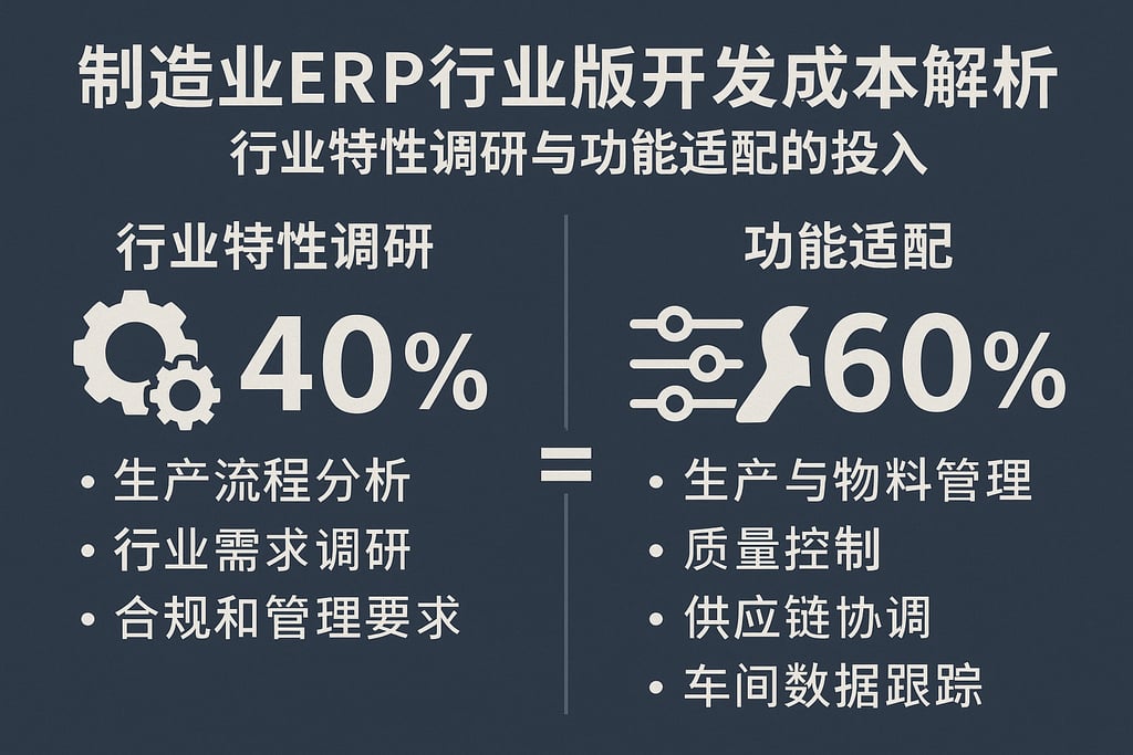  制造业ERP行业版开发成本解析：行业特性调研与功能适配的投入  